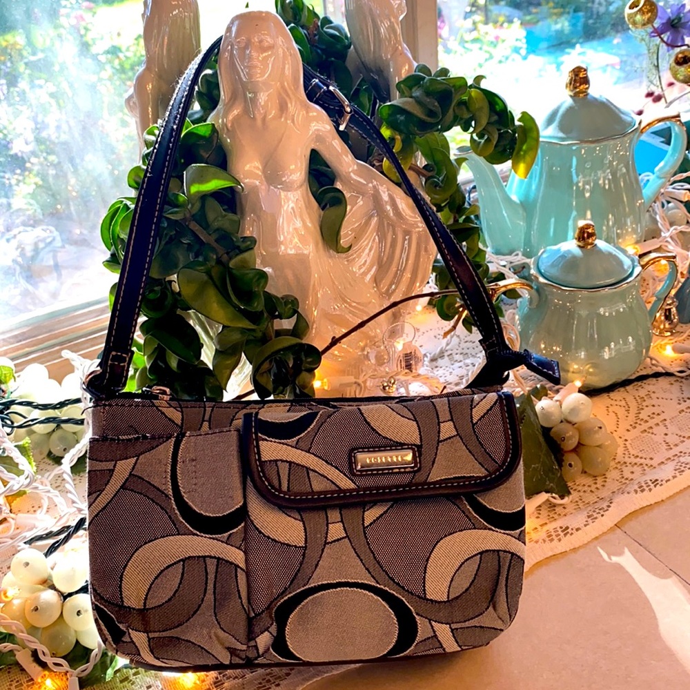 Rosetti Brown and Black Patterned Shoulder Bag